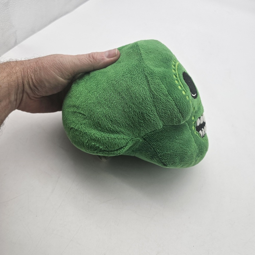Impulse Industries Day Of Dead Skull Plush Stuffed Toy 8" Green Halloween - Picture 2 of 8